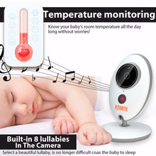 Load image into Gallery viewer, Fitnate® Wireless Video Baby Monitor with Digital Camera, Night Vision Temperature Monitoring & 2 Way Talkback System, Built-in Remote Lullabies, More Strong Signal, Larger Monitor