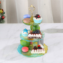 Load image into Gallery viewer, Resin Casting 3 Tier Cake Stand Mold DIY Silicone Mold Kit with 3 Round Tray