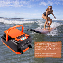 Load image into Gallery viewer, Air Pump, AGPtEK Electric Air Pump Digital 16PSI 12V Rechargeable SUP Electric Air Pump Compressor with Quick Air Inflator / Deflator, Portable Electric High Pressure Air Pump for Air Mattresses, Tents and Inflatable Boats