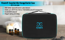 Load image into Gallery viewer, FITNATE Essential Oils Storage for 70 Bottles - Essential Oils carrying case For 5 10 15ml Essential Oil - Holds Young Living & Doterra Containers – With Oil Bottle Opener& Bottle Cap Labels- Sapphire blue