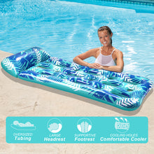 Load image into Gallery viewer, Pool Lounge Float, CAMULAND 70 Inches X 30 Inches Inflatable Lounge Pool with Headrest, Floating Pool Lounge Chair for Men and Women