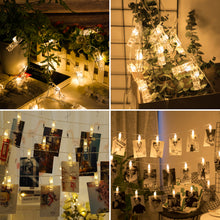 Load image into Gallery viewer, String Lights, IMAGE 7ft 20 Photo Clips LED String Lights, Fairy Twinkle Lights Battery Operated for Hanging Photos, Cards, Artwork, Ideal for Christmas, Wedding, Birthday and Parties