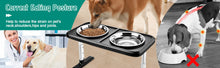 Load image into Gallery viewer, Ownpets Elevated Dog Bowls, Raised Food and Water Bowls with Adjustable Stand, No Spill Stainless Steel Pet Bowls with 4 Heights for Small, Medium & Large Dogs