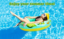 Load image into Gallery viewer, Inflatable Lounger Pool Float with a Rubber Handle and a Drink Holder, Soft, Durable and Portable Inflatable Pool Float Chair with Mesh Fabric for Adults and Kid