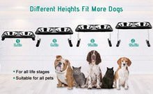 Load image into Gallery viewer, Ownpets Elevated Dog Bowls, Raised Food and Water Bowls with Adjustable Stand, No Spill Stainless Steel Pet Bowls with 4 Heights for Small, Medium & Large Dogs