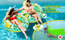 Load image into Gallery viewer, Inflatable Lounger Pool Float with a Rubber Handle and a Drink Holder, Soft, Durable and Portable Inflatable Pool Float Chair with Mesh Fabric for Adults and Kid