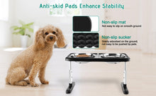 Load image into Gallery viewer, Ownpets Elevated Dog Bowls, Raised Food and Water Bowls with Adjustable Stand, No Spill Stainless Steel Pet Bowls with 4 Heights for Small, Medium & Large Dogs