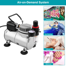 Load image into Gallery viewer, Airbrush Compressor Kit with 6FT Air Hose and Airbrush Holder