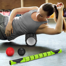 Load image into Gallery viewer, 5-In-1 Large size Foam Roller Kit with Muscle Roller Stick and Massage Balls, High Density 18" Foam Roller for Muscle Therapy and Balance Exercise