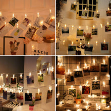 Load image into Gallery viewer, String Lights, IMAGE 7ft 20 Photo Clips LED String Lights, Fairy Twinkle Lights Battery Operated for Hanging Photos, Cards, Artwork, Ideal for Christmas, Wedding, Birthday and Parties