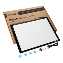Load image into Gallery viewer, A3 Light Pad, IMAGE A3 LED Tracing Pad Ultra-Thin Drawing Pad Adjustable Brightness, USB Powered with Physical Buttons, A3 LED Light Pad for Diamond Painting, Sketching, Animation, Stenciling and X-ray Viewing
