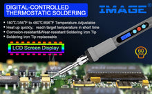 Load image into Gallery viewer, Soldering Iron, IMAGE Digital-Controlled Thermostatic Soldering Iron with LCD Screen Display