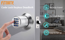Load image into Gallery viewer, Smart Lock, FITNATE Keyless Smart Lock Digital Door Lock with Keypad, Waterproof Electronic Keypad Door Lock with Spare Keys, Great for Home, Hotel and Office
