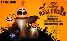 Load image into Gallery viewer, 5FT Inflatable Halloween Decorations, CAMULAND Halloween inflatable Pumpkin with Cats, Built-in LED Lights, Ropes, Inflatable LED Lights Blow Up outdoor Decor for Yard, Gardens and Lawns
