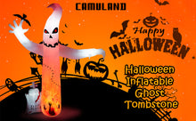 Load image into Gallery viewer, 8FT Inflatable Halloween Decorations, CAMULAND Halloween Ghost inflatable Built-in LED Lights with Ground Stakes, Ropes and Sandbags, LED Lights Blow Up outdoor Decor for Yard, Gardens and Lawns