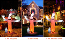 Load image into Gallery viewer, 8FT Inflatable Halloween Decorations, CAMULAND Halloween Ghost inflatable Built-in LED Lights with Ground Stakes, Ropes and Sandbags, LED Lights Blow Up outdoor Decor for Yard, Gardens and Lawns