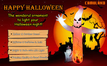 Load image into Gallery viewer, 8FT Inflatable Halloween Decorations, CAMULAND Halloween Ghost inflatable Built-in LED Lights with Ground Stakes, Ropes and Sandbags, LED Lights Blow Up outdoor Decor for Yard, Gardens and Lawns