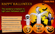 Load image into Gallery viewer, 5.9FT Halloween Inflatable Decorations, CAMULAND Halloween Inflatable Built-in LED Pumpkin Lights Blow Up Yard Decoration with Mummy, White Ghost and Death, Ideal for Garden, Yards and Lawns