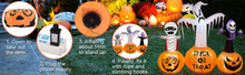 Load image into Gallery viewer, 5.9FT Halloween Inflatable Decorations, CAMULAND Halloween Inflatable Built-in LED Pumpkin Lights Blow Up Yard Decoration with Mummy, White Ghost and Death, Ideal for Garden, Yards and Lawns