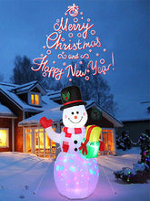 Load image into Gallery viewer, 5FT Snowman Inflatable Outdoor Decoration Rotating LED Lights Blow Up Christmas