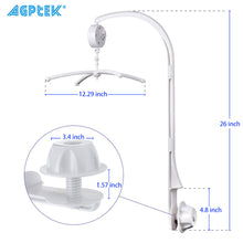 Load image into Gallery viewer, 26in Rotary Baby Cot Mobile Crib Bed Toy Infant Bell Hanging Stand Arm Bracket