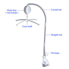 Load image into Gallery viewer, 28in Rotary Baby Cot Mobile Crib Bed Toy Infant Bell Hanging Stand Arm Bracket