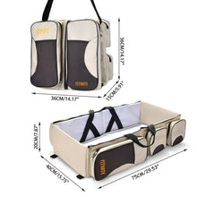 Load image into Gallery viewer, Foldable 3 In 1 Baby Diaper Tote Bag Baby Bed Changing Station Travel Carrycot