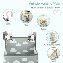 Load image into Gallery viewer, Baby Hanging Crib Organizer Nappy Diaper Changing Storage Caddy Bag Organiser