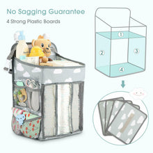 Load image into Gallery viewer, Baby Hanging Crib Organizer Nappy Diaper Changing Storage Caddy Bag Organiser