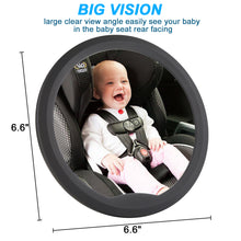 Load image into Gallery viewer, Baby Back Seat Car Mirror Rear Facing View Infant Child Shatterproof Safety