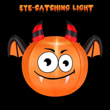 Load image into Gallery viewer, CAMAULAN 4FT Halloween Pumpkin Outdoor Decoration with a Bat
