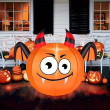 Load image into Gallery viewer, CAMAULAN 4FT Halloween Pumpkin Outdoor Decoration with a Bat