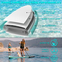 Load image into Gallery viewer, CAMULAND 10’6” x 32”x 6” Paddle Boards for Adults with Premium SUP Accessories and Backpack, Inflatable Paddle Board Stand up Adults with Adjustable Paddle and Removable Fin