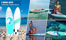 Load image into Gallery viewer, CAMULAND 10’6” x 32”x 6” Paddle Boards for Adults with Premium SUP Accessories and Backpack, Inflatable Paddle Board Stand up Adults with Adjustable Paddle and Removable Fin