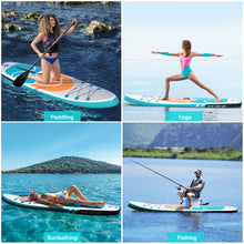 Load image into Gallery viewer, CAMULAND Paddle Boards for Adults with Premium SUP Accessories and Backpack, Inflatable Paddle Board Stand up Adults with Adjustable Paddle and Removable Fin Orange