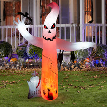 Load image into Gallery viewer, 8FT Inflatable Halloween Decorations, CAMULAND Halloween Ghost inflatable Built-in LED Lights with Ground Stakes, Ropes and Sandbags, LED Lights Blow Up outdoor Decor for Yard, Gardens and Lawns