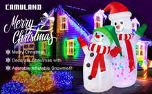 Load image into Gallery viewer, Christmas Inflatables, CAMULAND 6FT Inflatable Christmas Decorations Inflatable Snowman with Built-in LED Lights, Outdoor Christmas Decorations Blow-up Decor for Yard, Garden and Party