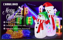 Load image into Gallery viewer, Christmas Inflatables, CAMULAND 6FT Inflatable Christmas Decorations Inflatable Snowman with Built-in LED Lights, Outdoor Christmas Decorations Blow-up Decor for Yard, Garden and Party