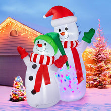 Load image into Gallery viewer, Christmas Inflatables, CAMULAND 6FT Inflatable Christmas Decorations Inflatable Snowman with Built-in LED Lights, Outdoor Christmas Decorations Blow-up Decor for Yard, Garden and Party