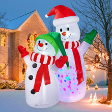Load image into Gallery viewer, Christmas Inflatables, CAMULAND 6FT Inflatable Christmas Decorations Inflatable Snowman with Built-in LED Lights, Outdoor Christmas Decorations Blow-up Decor for Yard, Garden and Party