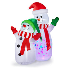 Load image into Gallery viewer, Christmas Inflatables, CAMULAND 6FT Inflatable Christmas Decorations Inflatable Snowman with Built-in LED Lights, Outdoor Christmas Decorations Blow-up Decor for Yard, Garden and Party