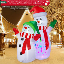 Load image into Gallery viewer, Christmas Inflatables, CAMULAND 6FT Inflatable Christmas Decorations Inflatable Snowman with Built-in LED Lights, Outdoor Christmas Decorations Blow-up Decor for Yard, Garden and Party