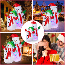 Load image into Gallery viewer, Christmas Inflatables, CAMULAND 6FT Inflatable Christmas Decorations Inflatable Snowman with Built-in LED Lights, Outdoor Christmas Decorations Blow-up Decor for Yard, Garden and Party