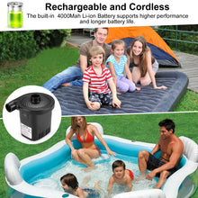 Load image into Gallery viewer, USB Rechargeable Cordless Electric Air Pump inflatables Deflator Bed Mattress