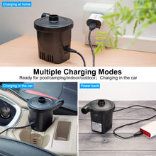 Load image into Gallery viewer, USB Rechargeable Cordless Electric Air Pump inflatables Deflator Bed Mattress
