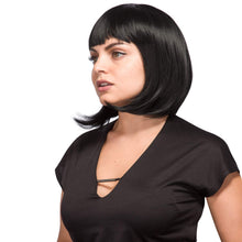 Load image into Gallery viewer, AGPTEK 13 In Straight Heat Resistant Short Bob Full Hair Wigs w/ Flat Bangs New