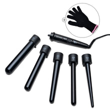 Load image into Gallery viewer, 5 IN 1 Curling Iron Wand Set Hair Curler Set w/ 5 Interchangeable Barrels Roller