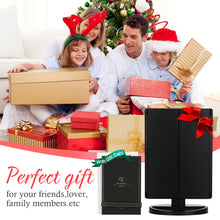 Load image into Gallery viewer, Standing Make Up Mirror Vanity USB 21 LED Light 10X 3X 2X 1X Magnification Black