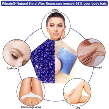 Load image into Gallery viewer, Bule Hard Wax Beans Hair Removal Painless Wax Warmer Waxing Beans Natural Pearl