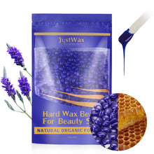 Load image into Gallery viewer, Purple Hard Wax Beans Hair Removal Painless Wax Warmer Waxing Beans Natural Pearl